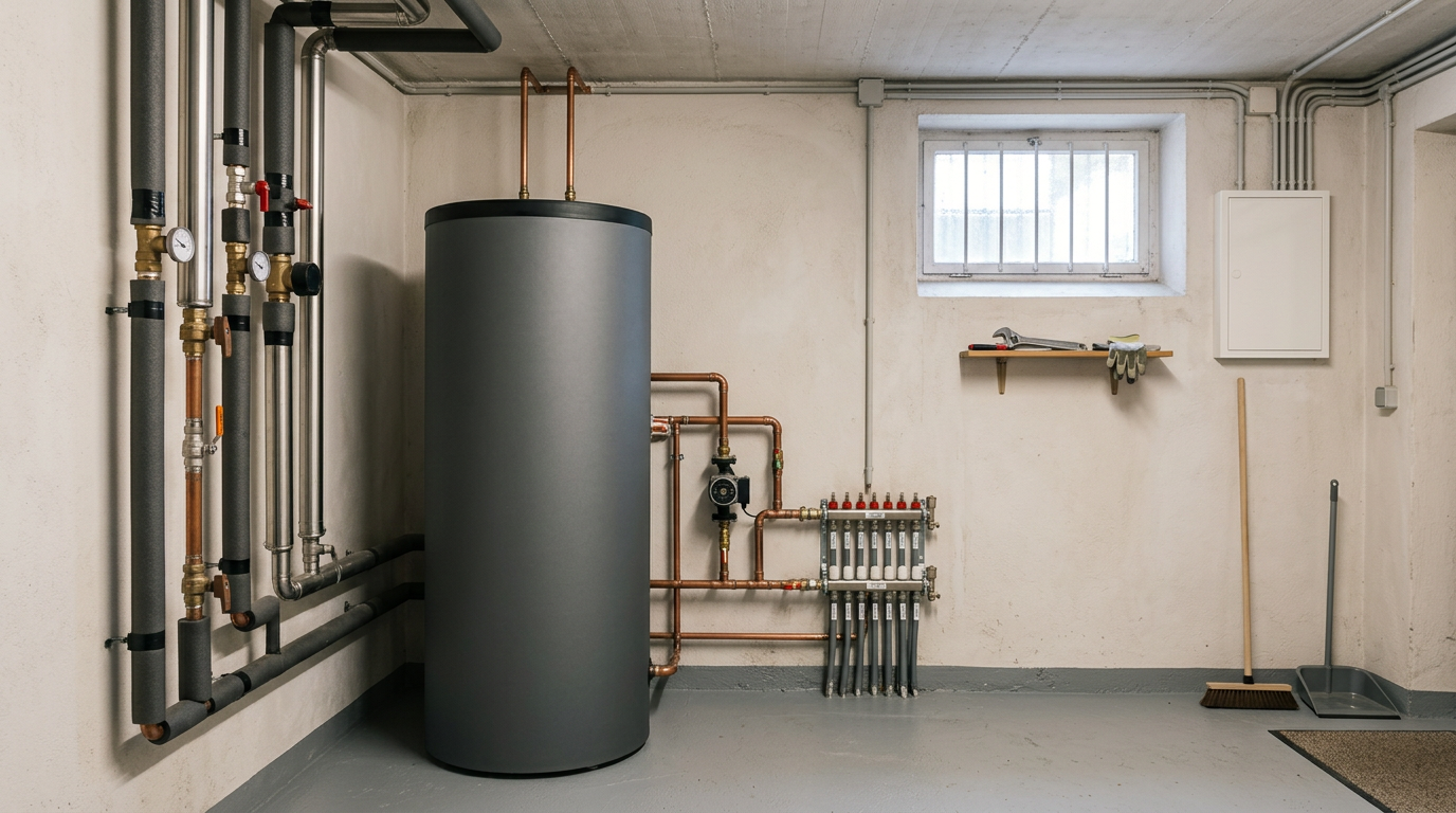 Solarthermie-Warmwasseranlage auf Einfamilienhaus in Peine mit Flachkollektoren